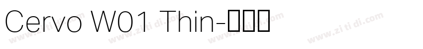 Cervo W01 Thin字体转换